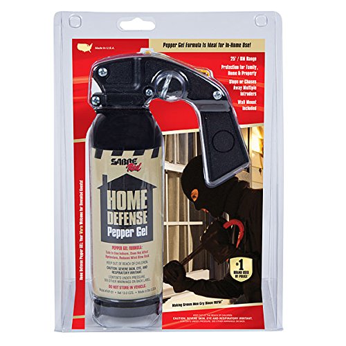 0023063103648 - SABRE RED PEPPER GEL - POLICE STRENGTH - FAMILY, HOME & PROPERTY DEFENSE GEL WITH WALL MOUNT BRACKET