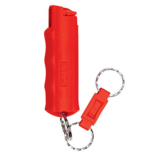 0023063105451 - SABRE RED PEPPER SPRAY - POLICE STRENGTH - COMPACT, CASE & QUICK RELEASE KEY RING (MAX PROTECTION - 25 SHOTS, UP TO 5X MORE)