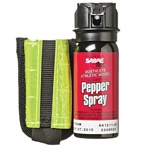0023063151243 - SABRE RED PEPPER SPRAY - POLICE STRENGTH - DUATHLETE WITH ADJUSTABLE ARM BAND (1.8 OZ)