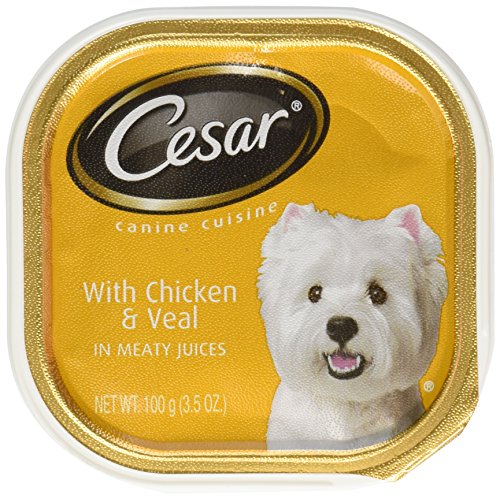 0023100014111 - CESAR PET FOOD CESAR CANINE CUISINE WET DOG FOOD WITH CHICKEN AND VEAL IN MEATY JUICES, 3.5 OZ