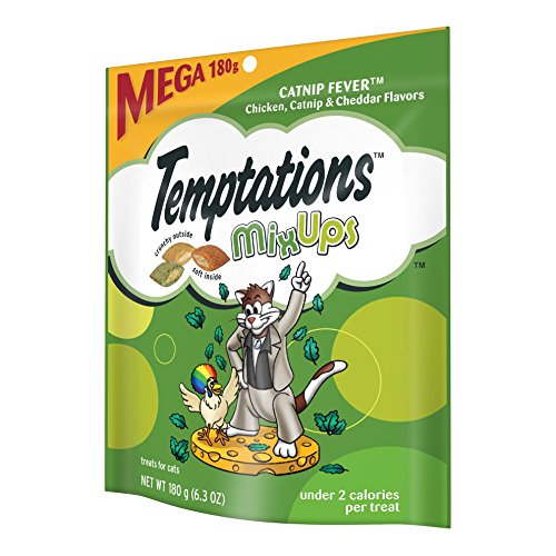0023100106489 - TEMPTATIONS MIXUPS TREATS FOR CATS CATNIP FEVER FLAVOR 6.3 OUNCES (PACK OF 10)