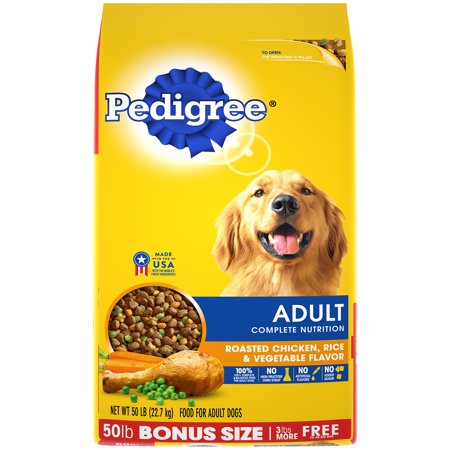 0023100107363 - PEDIGREE ADULT COMPLETE NUTRITION CHICKEN FLAVOR DRY DOG FOOD, BONUS SIZE 50 LBS