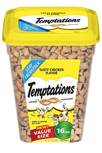 0023100107554 - TEMPTATIONS CLASSIC TREATS FOR CATS TASTY CHICKEN FLAVOR 16 OUNCES (PACK OF 4)