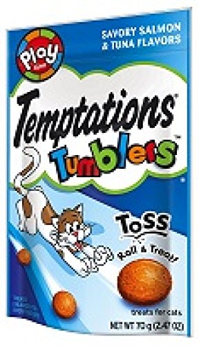 0023100109282 - TEMPTATIONS TUMBLERS TREATS FOR CATS SAVORY SALMON AND TUNA FLAVORS 2.47 OUNCES