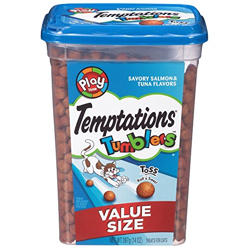 0023100109381 - TEMPTATIONS TUMBLERS TREATS FOR CATS SAVORY SALMON AND TUNA FLAVORS 14 OUNCES