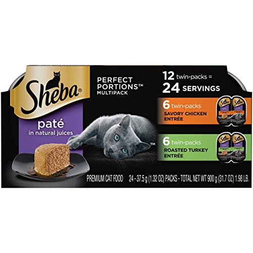 0023100110271 - SHEBA PERFECT PORTIONS MULTIPACK CHICKEN AND TURKEY ENTREE WET CAT FOOD (12 TWIN