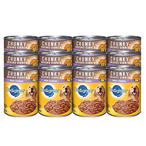 0023100113395 - PEDIGREE MEATY GROUND DINNER WITH CHUNKY CHICKEN CANNED DOG FOOD 13.2 OUNCES (PACK OF 12)