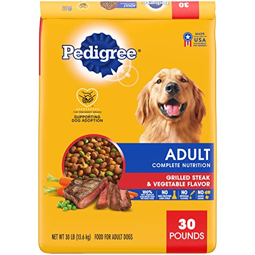 0023100143439 - PEDIGREE COMPLETE NUTRITION ADULT DRY DOG FOOD GRILLED STEAK & VEGETABLE FLAVOR DOG KIBBLE, 30 LB. BAG
