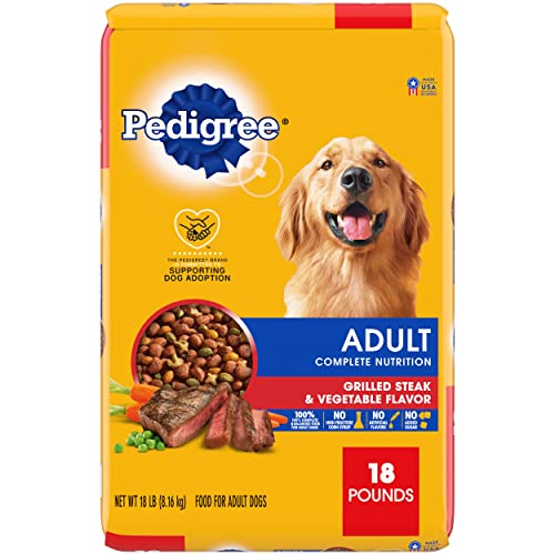 0023100143590 - PEDIGREE COMPLETE NUTRITION ADULT DRY DOG FOOD GRILLED STEAK & VEGETABLE FLAVOR DOG KIBBLE, 18 LB. BAG
