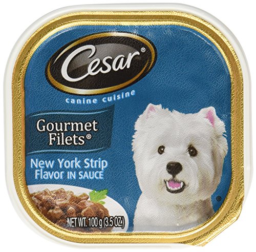 0023100235271 - CESAR CANINE CUISINE DOG FOOD, NEW YORK STRIP STEAK IN SAUCE, 3.5 OZ