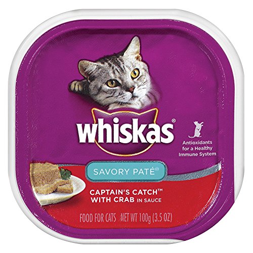 0023100250830 - WHISKAS SAVORY PATE CAPTAIN'S CATCH WITH CRAB WET CAT FOOD TRAYS 3.5 OUNCES (PACK OF 24)