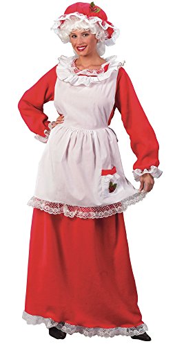 0023168075703 - FUN WORLD COSTUMES WOMEN'S ADULT MRS.CLAUS PROMO SUIT, RED/WHITE, ONE SIZE