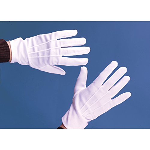 0023168081087 - DELUXE THEATRICAL GLOVE WITH SNAP WHITE, ONE SIZE