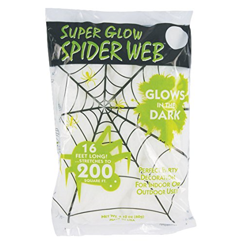 0023168095589 - GLOW IN THE DARK SPIDER WEBS (STANDARD)
