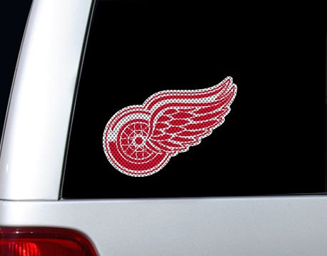 0023245862165 - DETROIT RED WINGS 12 LARGE PERFORATED AUTO WINDOW FILM DECAL NHL HOCKEY NEW REDWINGS
