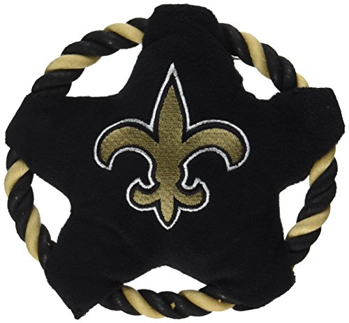 0023508330325 - PETS FIRST NFL NEW ORLEANS SAINTS STAR DISK TOY