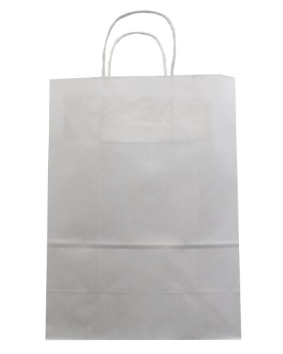 0023571759245 - JILLSON ROBERTS LARGE RECYCLED KRAFT BAGS AVAILABLE IN 6 COLORS, WHITE, 12-COUNT