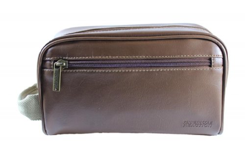 0023572448117 - KENNETH COLE REACTION MEN'S BROWN TOILETRY TRAVEL BAG ONE SIZE BROWN