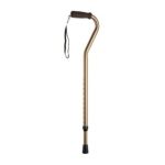 0023601007285 - OFFSET CANE WITH CUSHIONED HANDLE AND WRIST STRAP BRONZE 1 CANE