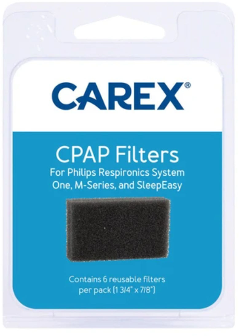 0023601071224 - CAREX - CPAP FILTERS FOR PHILIPS RESPIRONICS SYSTEM ONE, M-SERIES AND SLEEPEASY, 6 COUNT