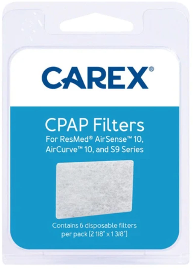 0023601071231 - CAREX CPAP FILTERS FOR RESMED, AIRSENSE 10, AIRCURVE 10, AND S2 SERIES, 6 COUNT