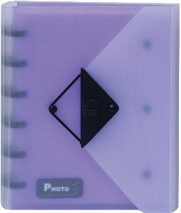 0023602605886 - PIONEER HI-TECH POLY SERIES SPIRAL BOUND PHOTO ALBUM, SOLID DUAL COLOR COVERS WITH STRETCH BAND CLOSURE, HOLDS 50 4X6 PHOTOS, 1 PER PAGE.