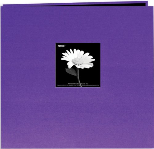 0023602617445 - PIONEER 8 INCH BY 8 INCH POSTBOUND FABRIC FRAME COVER MEMORY BOOK, GRAPE PURPLE