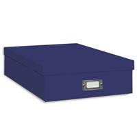 0023602621404 - PIONEER ARCHIVAL SCRAPBOOKING STORAGE BOX WITH SOLID COLOR EXTERIOR, 13.25W X 15L X 4H (BRIGHT BLUE)