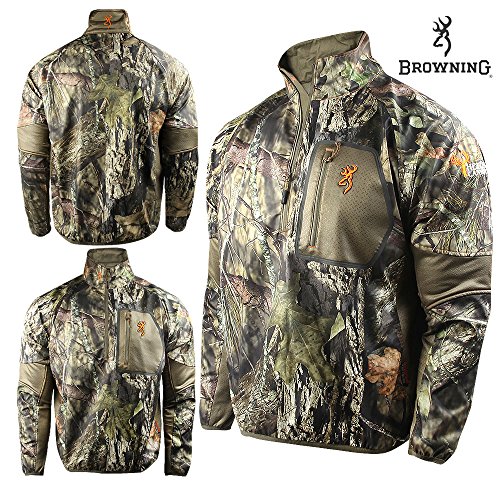 0023614417743 - BROWNING HELL'S CANYON ULTRA-LITE 1/4 ZIP JACKET, MOSSY OAK BREAK-UP COUNTRY, LARGE