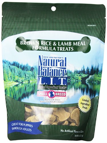 0023633623088 - NATURAL BALANCE L.I.T. LIMITED INGREDIENT TREATS BROWN RICE & LAMB MEAL FORMULA SMALL BREED DRY DOG TREATS, 8-OUNCE