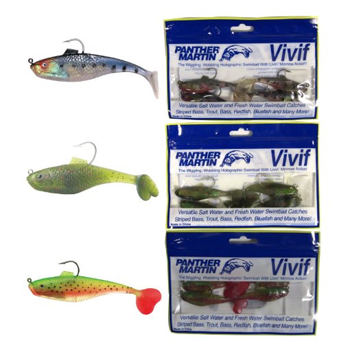 0023634715270 - PANTHER MARTIN VIVIF 12 PIECE SWIMBAIT VALUE FISHING LURE ASSORTED COLOR KIT (1/3 OUNCE, 2.5-INCH)