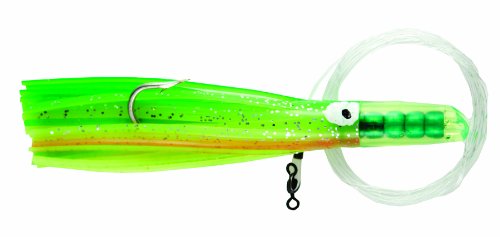 0023644805046 - C&H RIG & READY RATTLE JET 6-3/4-INCH LURE, GREEN/CHARTREUSE