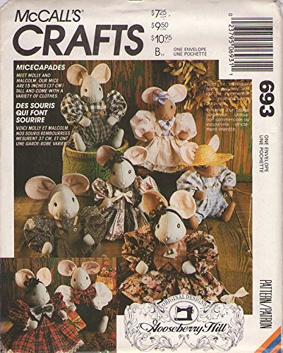 0023795069311 - MCCALL'S 5350 (A/K./A 693) - MICECAPADES SEWING PATTERN - GOOSEBERRY HILL - STUFFED MICE MOUSE DOLL & COUNTRY DRESS CLOTHES