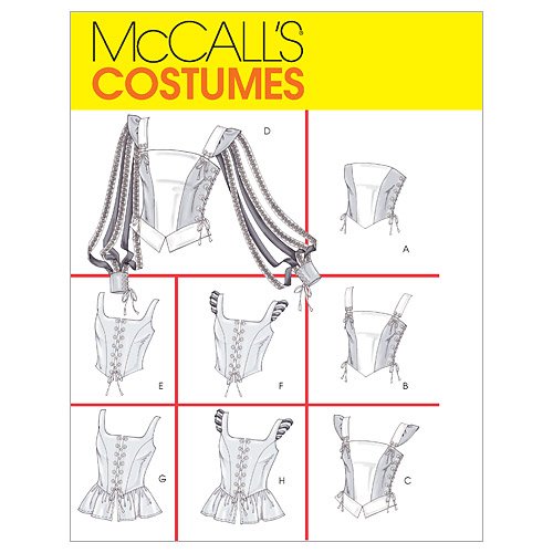 0023795410724 - MCCALL'S PATTERNS M4107 MISSES' RENAISSANCE LINED TOPS, SIZE CCD (10-12-14-16)