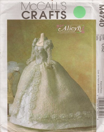 0023795474016 - MCCALL'S SEWING PATTERN M4740 ALICYN WRIGHT 11 1/2 DOLL BRIDAL GOWN