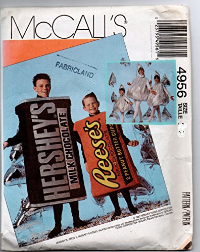 0023795495660 - MCCALL'S HERSHEY'S, REESE'S, HERSHEY'S KISSES COSTUME SEWING PATTERN 4956 ~