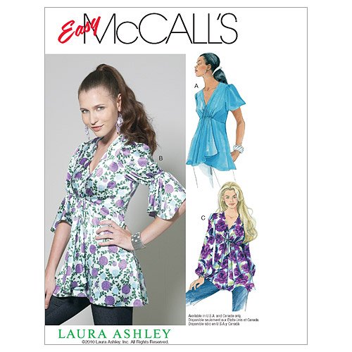0023795552042 - MCCALL'S PATTERNS M6202 MISSES' TOPS, SIZE A5 (6-8-10-12-14)