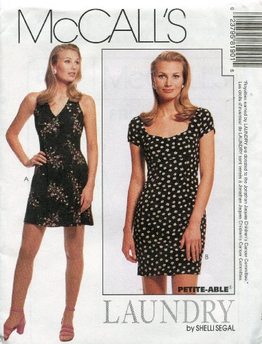 0023795819039 - MCCALL'S PATTERN 8190 ~ LAUNDRY BY SHELLI SEGAL MISSES' LINED HALTER AND FITTED DRESS ~ SIZES 10-12-14