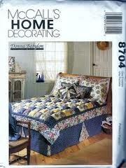 0023795870412 - MCCALL'S HOME DECORATING PATTERN 8704 ~ PUFF QUILT AND ACCESSORIES BY DONNA BABYLON