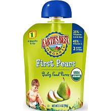 0023923320079 - 1ST FOODS ORGANIC PUREE BABY FOOD JUST PEARS POUCH