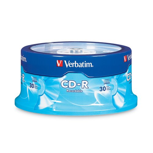 0023942951520 - VERBATIM 700 MB 52X 80 MINUTE BRANDED RECORDABLE DISC CD-R, 30-DISC SPINDLE 95152