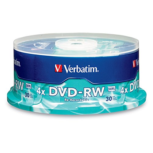 0023942951797 - VERBATIM 4.7 GB 4X BRANDED DVD-RW (30PK SPINDLE) 95179