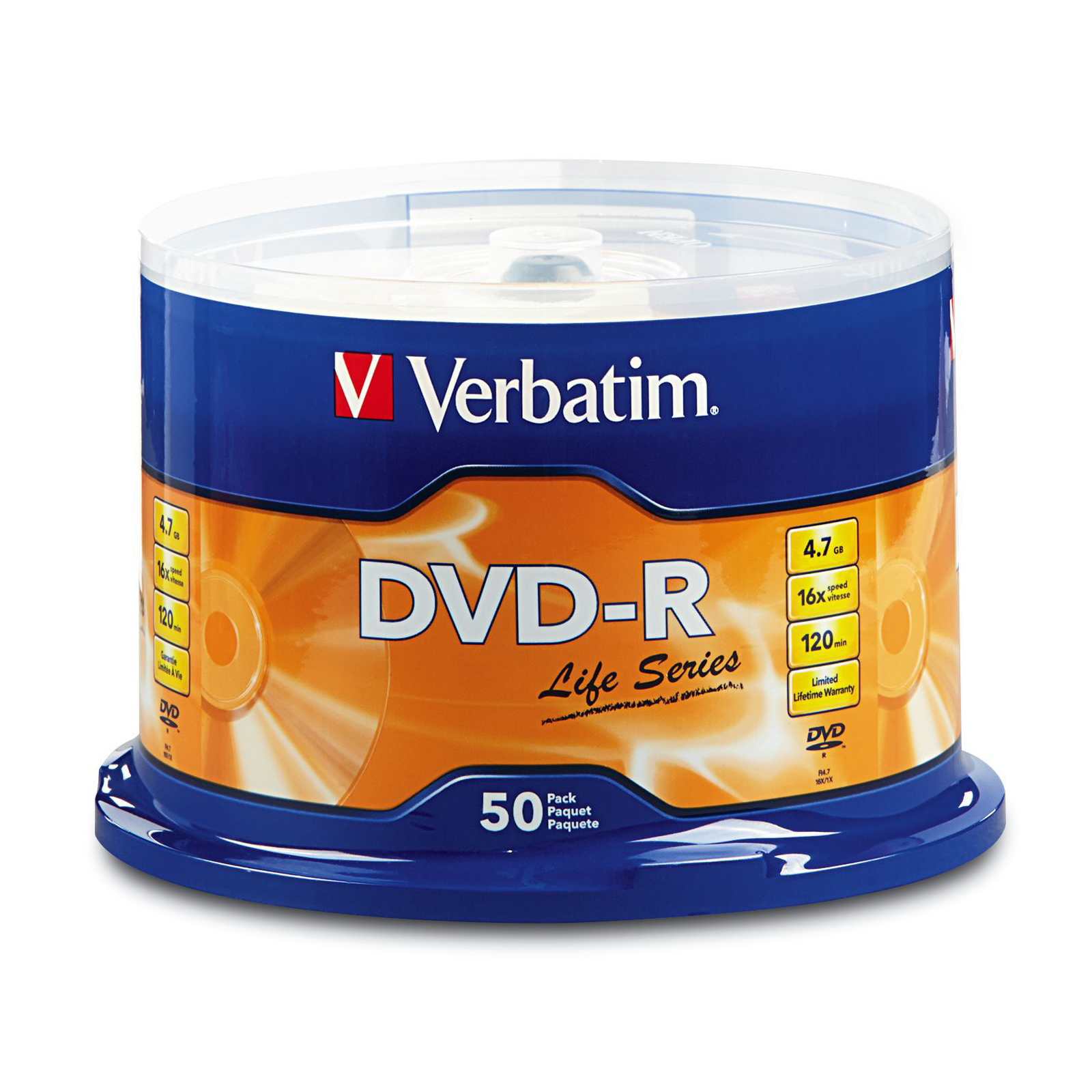 0023942971764 - DVD-R LIFE SERIES 4.7GB 16X - 50-PACK SPINDLE