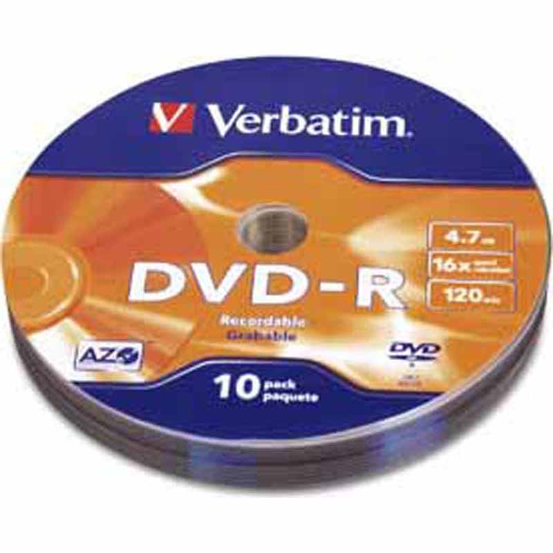 0023942979012 - DVD-R 4.7GB 16X VBTM - 10-PACK