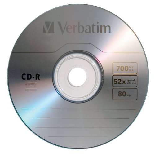 0023942979555 - VERBATIM 700 MB 52X 80 MINUTE BRANDED RECORDABLE DISC CD-R, 10-DISC 97955