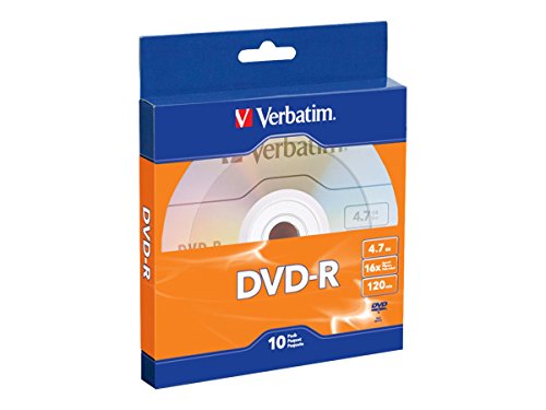 0239429795796 - VERBATIM 4.7 GB UP TO 16X BRANDED RECORDABLE DVD-R 10-DISC BOX 97957