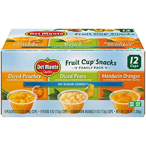 0024000511151 - DEL MONTE NO SUGAR ADDED VARIETY FRUIT CUPS, 12 CT