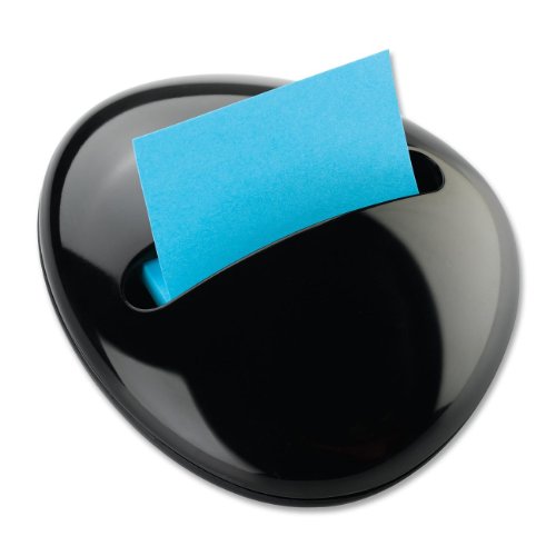 0024003400155 - POST-IT POP-UP NOTES DISPENSER FOR 3 X 3-INCH NOTES, BLACK, PEBBLE COLLECTION BY KARIM