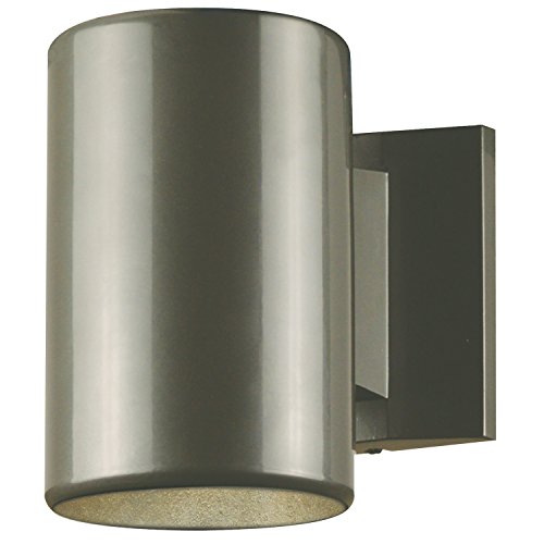 0024034679735 - 6797300 ONE-LIGHT OUTDOOR WALL FIXTURE, POLISHED GRAPHITE FINISH ON STEEL CYLINDER