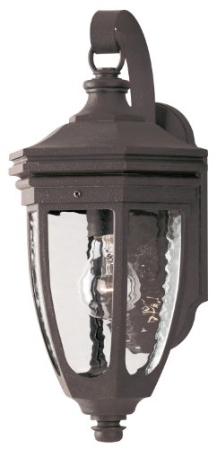 0024034698521 - WESTINGHOUSE LIGHTING 6985200 ONE-LIGHT EXTERIOR WALL LANTERN, TEXTURED RUST PATINA FINISH ON CAST ALUMINUM WITH CLEAR WATER GLASS